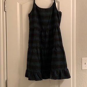 Green and black plaid dress